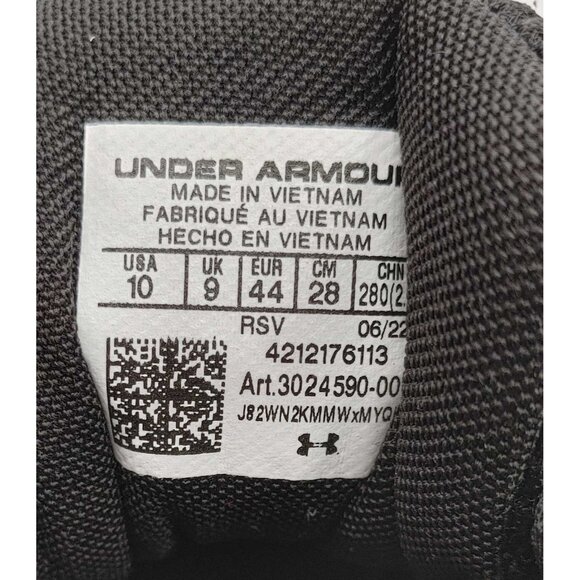 Under Armour Men's Charged Assert Black White Running Shoes 3024590-001 Size 10 - Picture 10 of 10